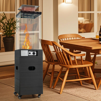 40000 BTU Outdoor Propane Gas Patio Heater, With Cover And Wheels, Black Patio Heaters at Gallery Canada