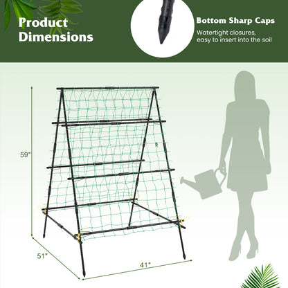 A-Frame Garden Cucumber Trellis With Netting, Black Raised Garden Beds at Gallery Canada