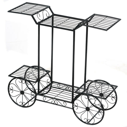 6-Tier Garden Cart, Flower Rack, Plant Holder, Black Plant Stands at Gallery Canada