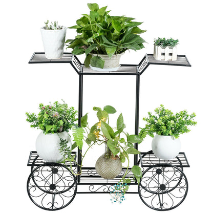 6-Tier Garden Cart, Flower Rack, Plant Holder, Black Plant Stands at Gallery Canada