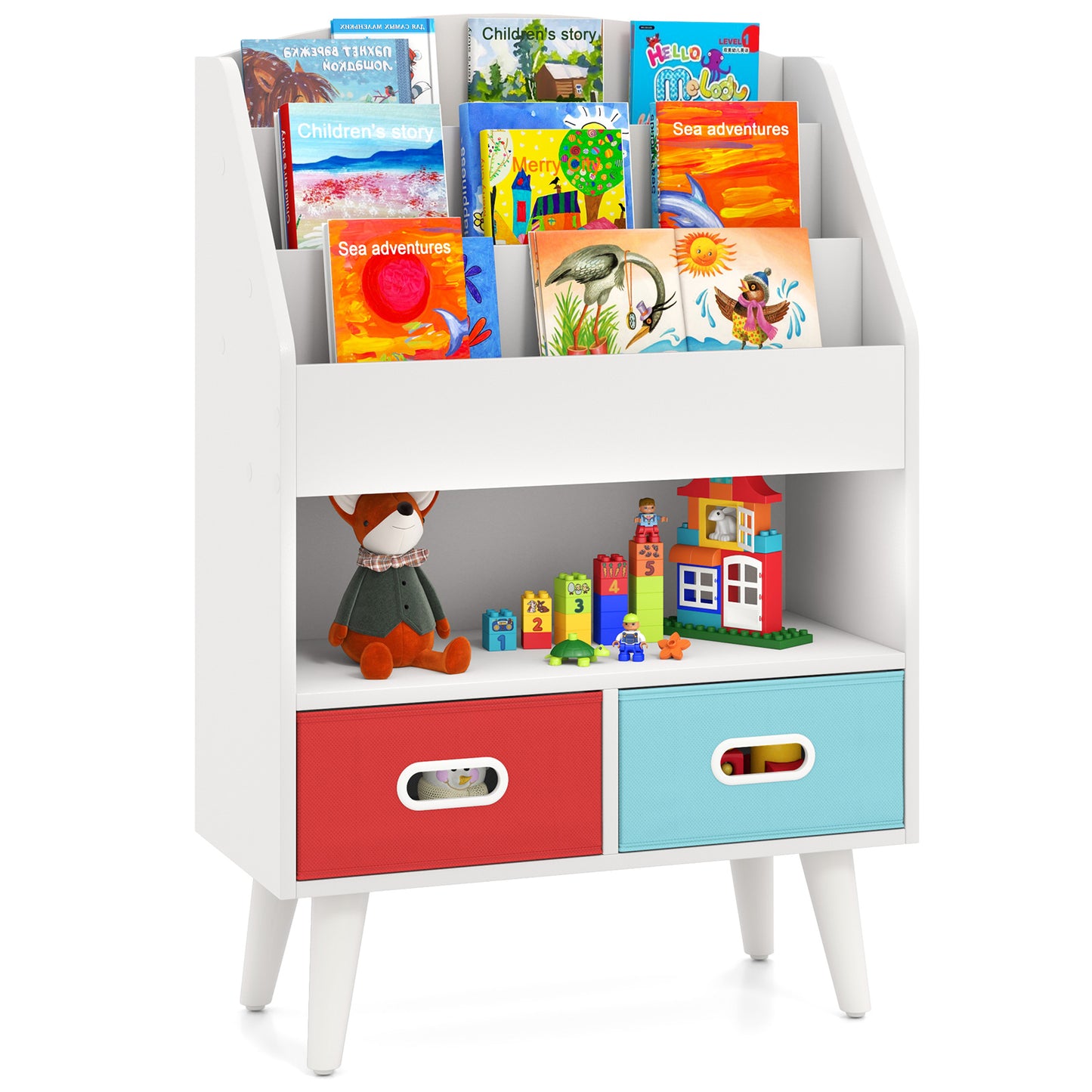 Kids Bookshelf, Open Compartment, For Toddlers 3+ Years, White Kids Storage White at Gallery Canada
