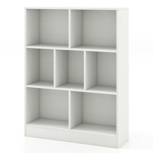 7-Section Freestanding Bookshelf, White Kids Storage White at Gallery Canada