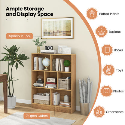 7-Section Freestanding Bookshelf, Natural Kids Storage at Gallery Canada