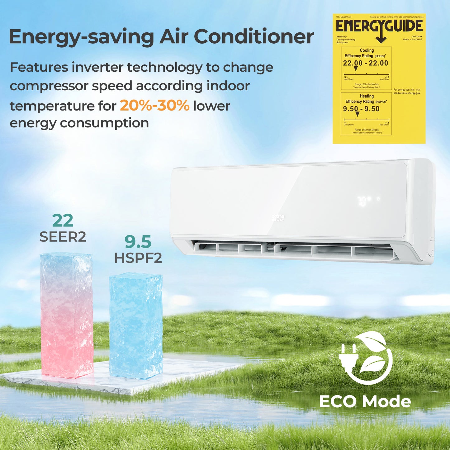 12000 BTU 22 SEER2 Mini Split AC And Heater, White Mini Split Air Conditioners at Gallery Canada