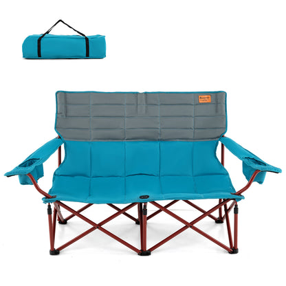 Oversized Camping Chair, Folding Loveseat, Blue Camping Furniture at Gallery Canada