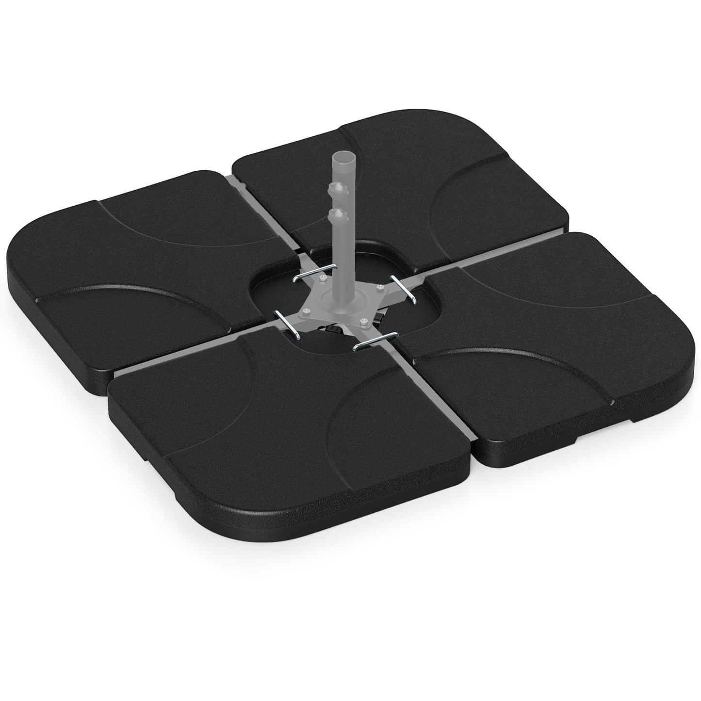20 Inch Patio Umbrella Base, Water Filled, Black Outdoor Umbrella Bases at Gallery Canada