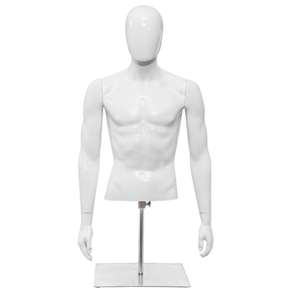 Plastic Half Body Mannequin With Base, White Display Mannequins at Gallery Canada