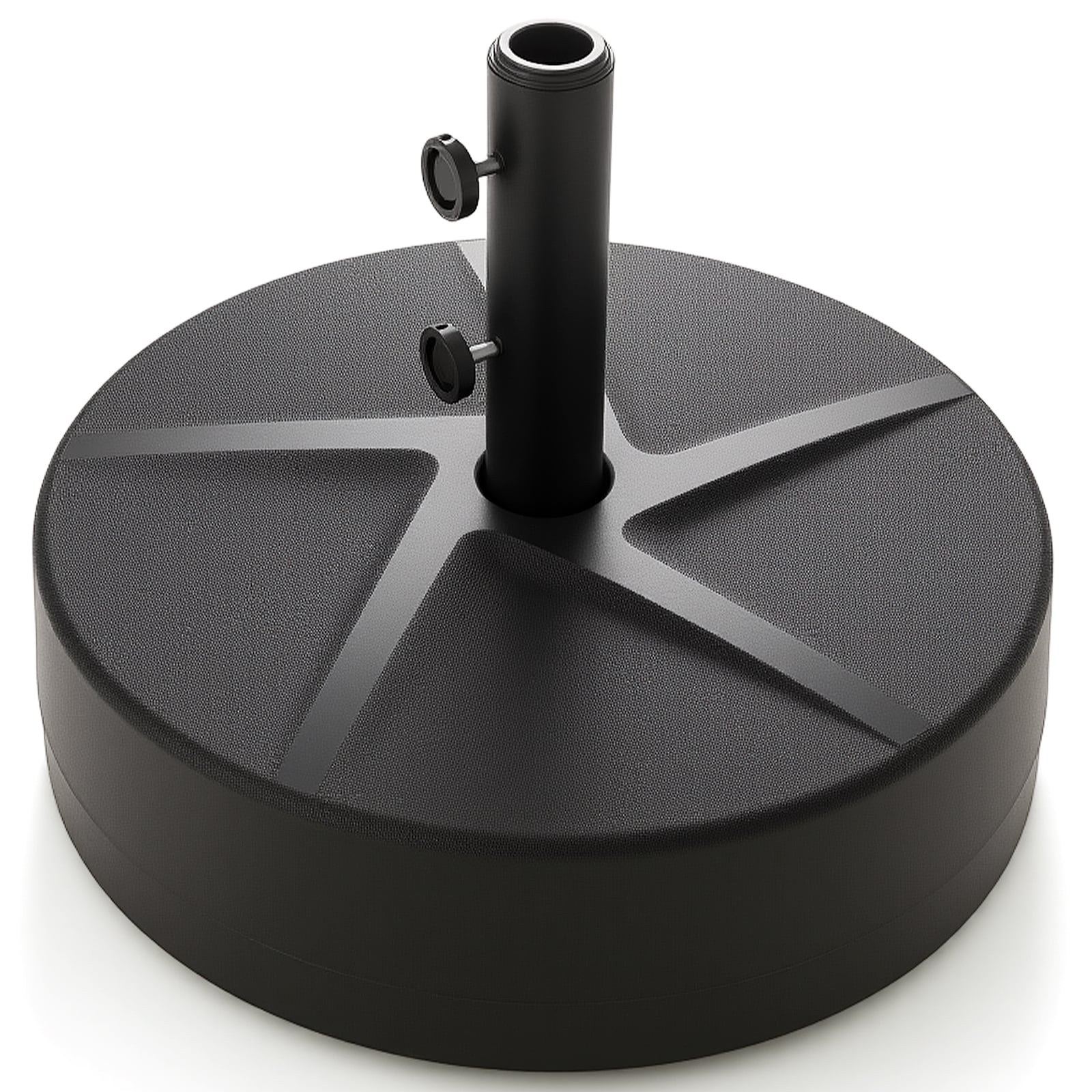 Patio Umbrella Base, 88LBS Capacity, Water And Sand Fillable, Black Outdoor Umbrella Bases Black at Gallery Canada