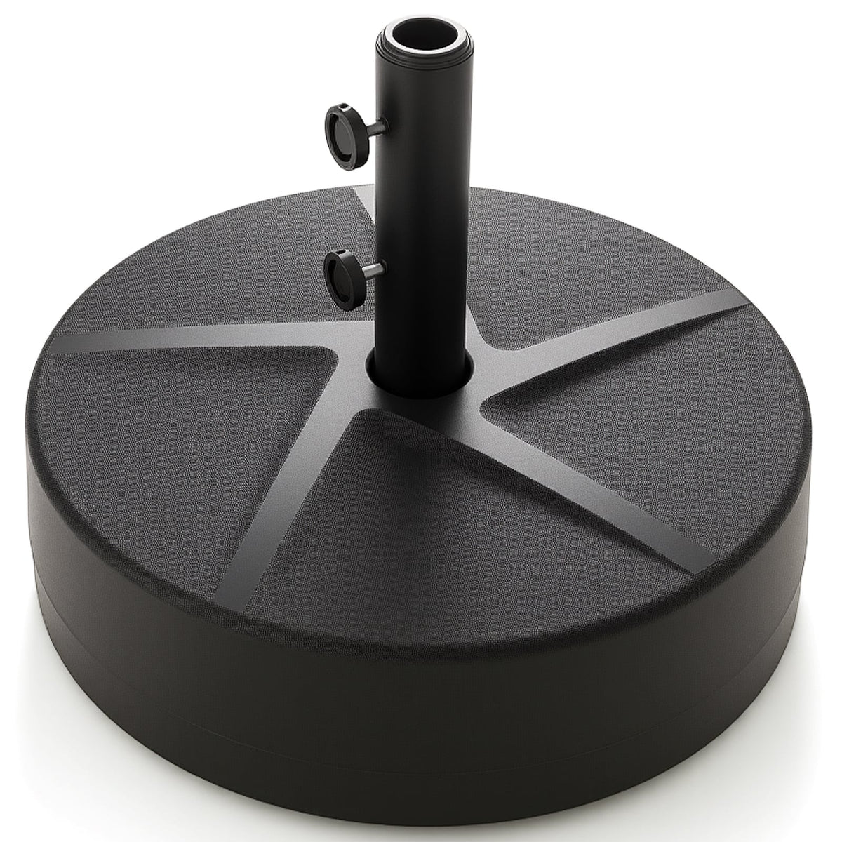 Patio Umbrella Base, 88LBS Capacity, Water And Sand Fillable, Black Outdoor Umbrella Bases Black at Gallery Canada