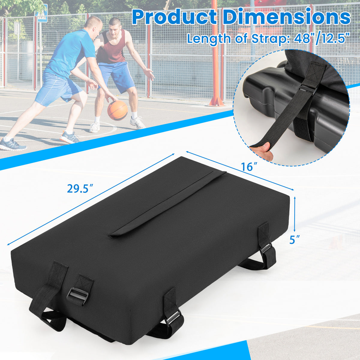 Basketball Hoop Sandbag, 300 LBS, Black Sport Equipments at Gallery Canada