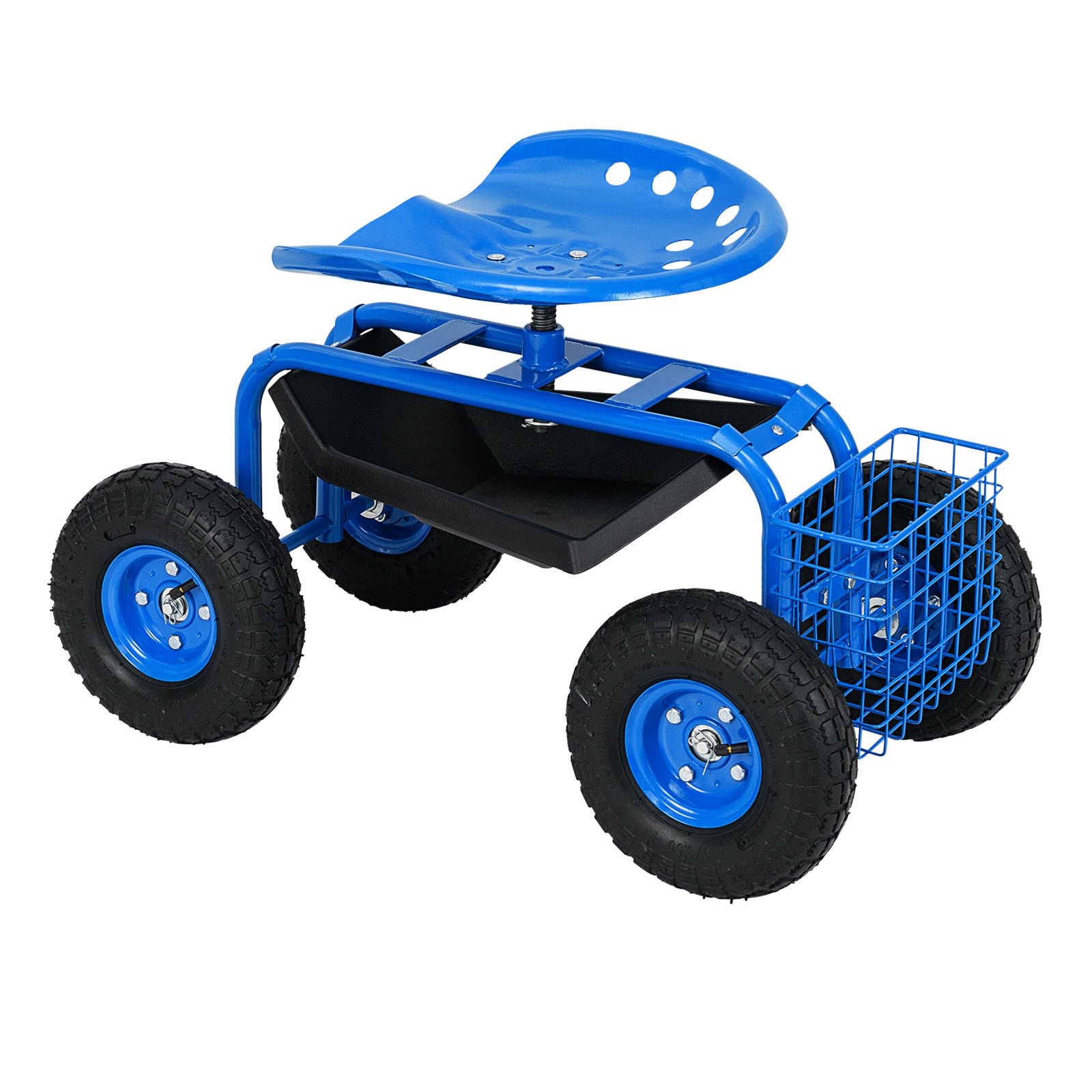Garden Cart With Heavy Duty Tool Tray, Blue Garden Carts Blue at Gallery Canada