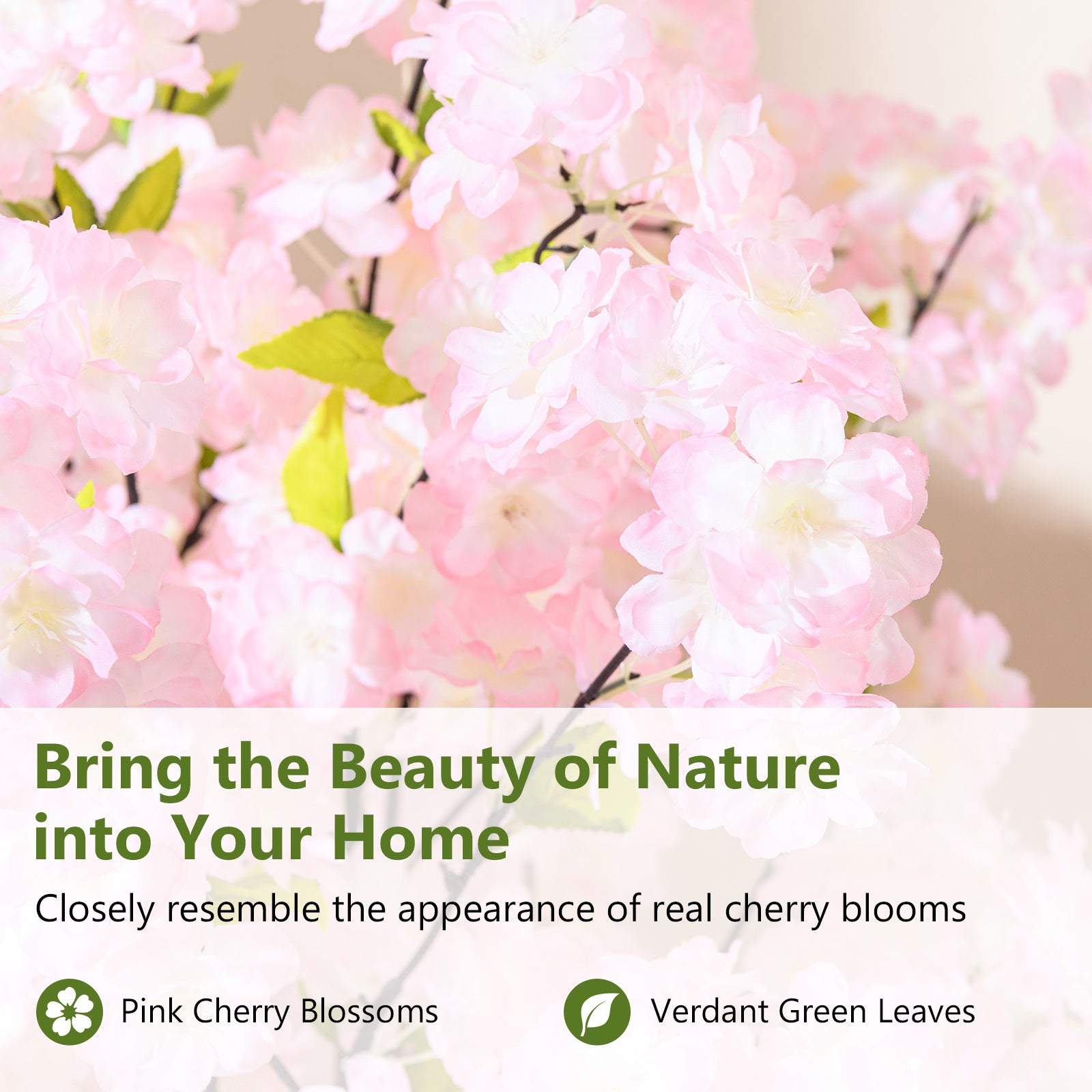 5 FT Artificial Cherry Blossom Tree, 1 Pack, Pink Faux Plants at Gallery Canada