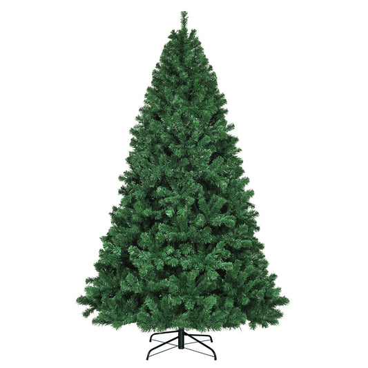 7.5 Feet Pre-Lit Artificial Spruce Christmas Tree, 550 Multicolor Lights, Green Christmas Tree Green at Gallery Canada