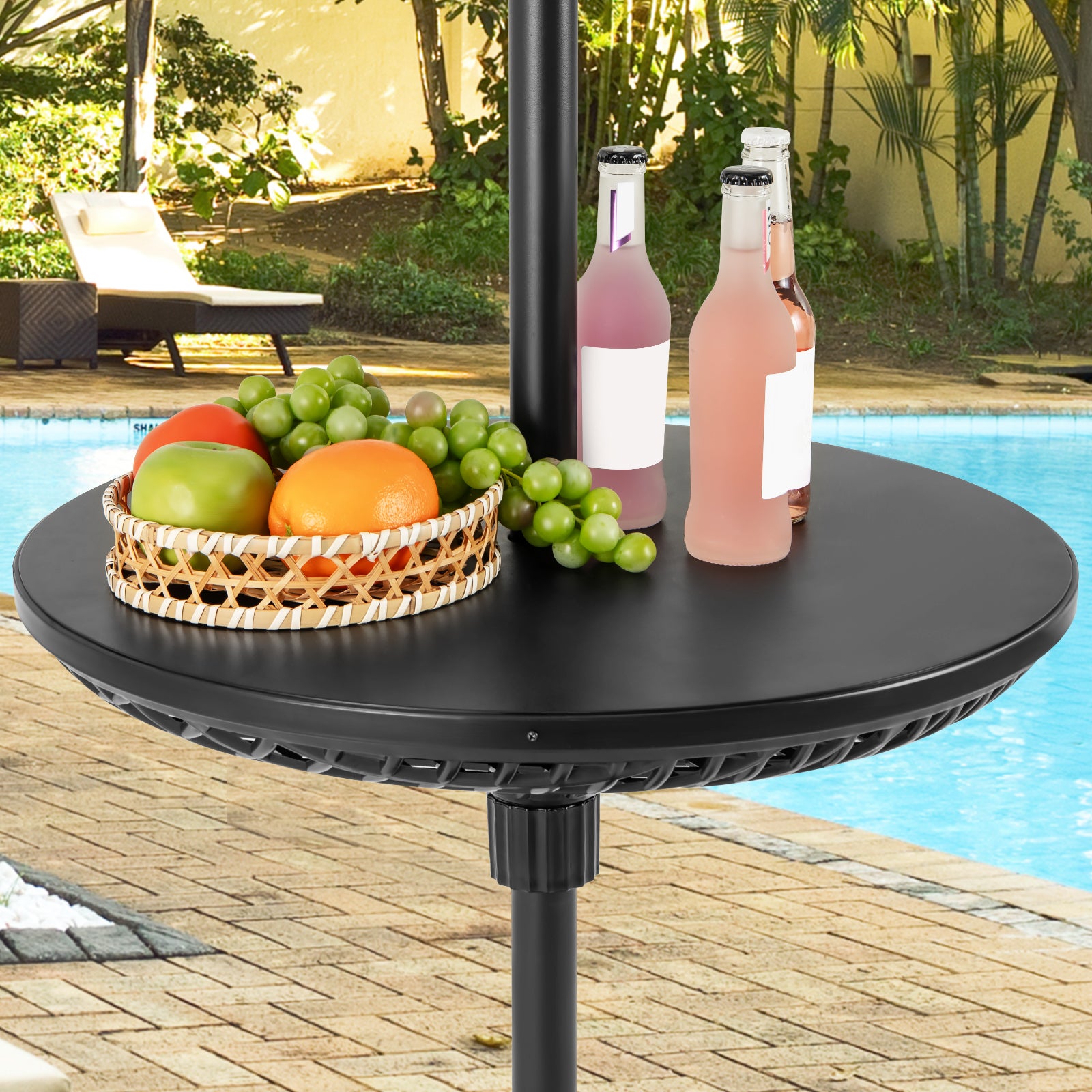 Adjustable Patio Umbrella Table Tray, Black Outdoor Umbrella Bases at Gallery Canada