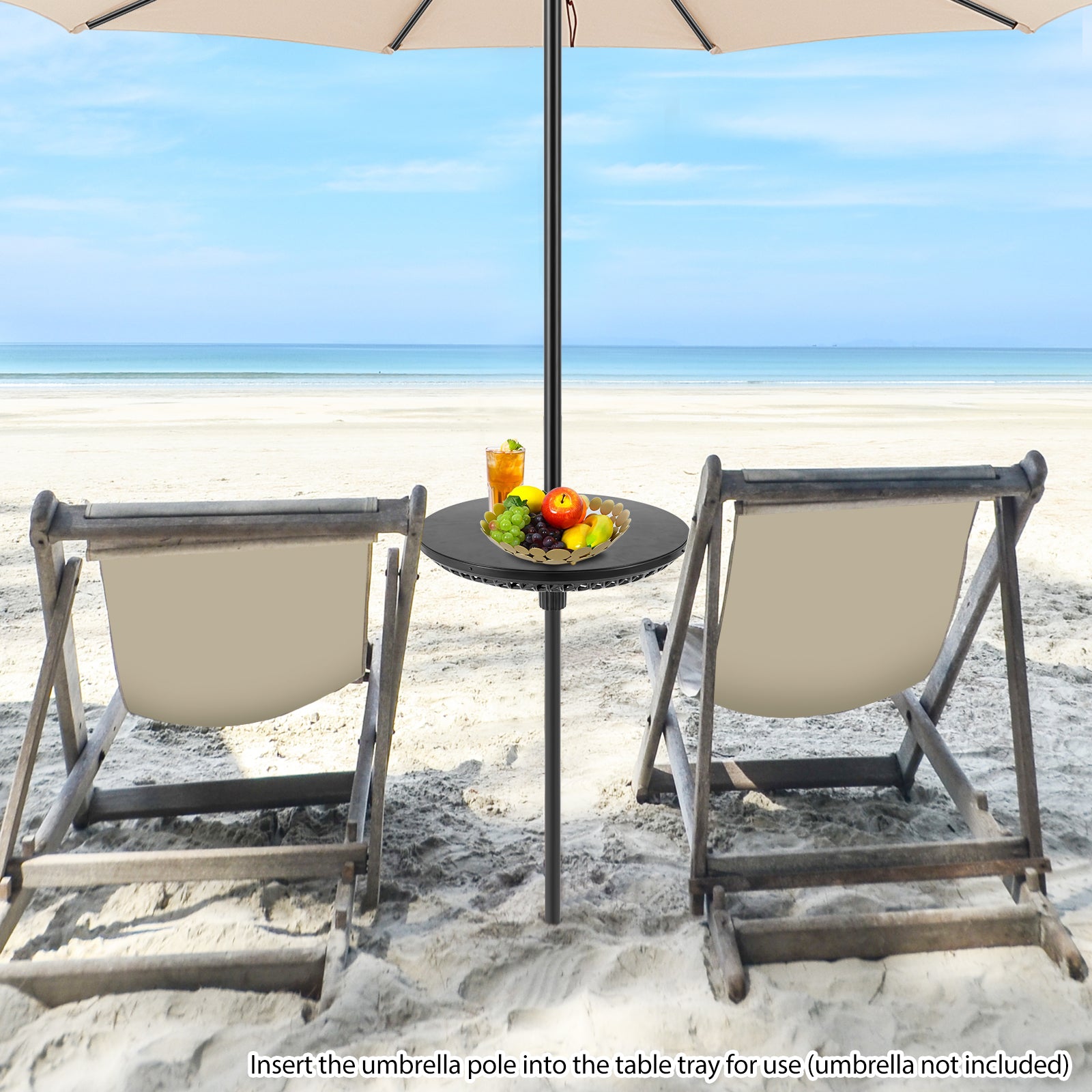 Adjustable Patio Umbrella Table Tray, Black Outdoor Umbrella Bases at Gallery Canada