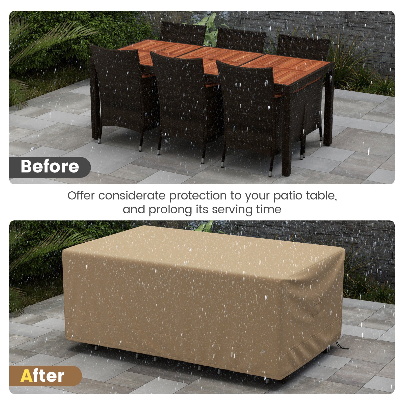 Patio Furniture Cover, 90 x 50 x 32 Inches, Padded Handle, Beige Outdoor Furniture Accessories at Gallery Canada