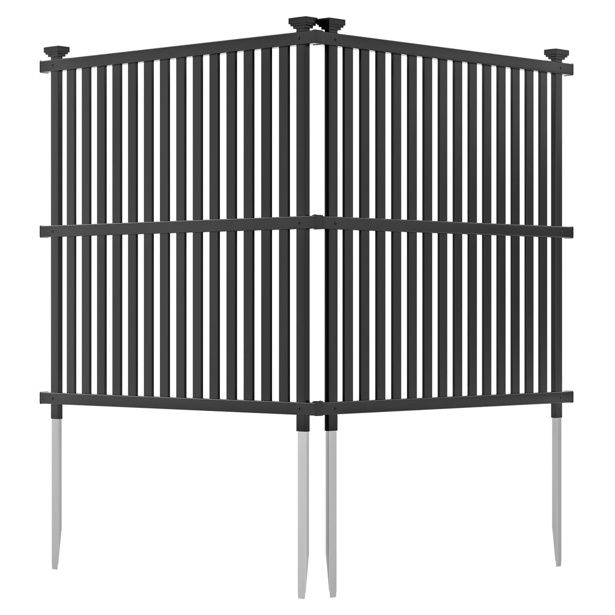 Air Conditioner Fence Panel, Metal Ground Stakes, Black Decorative Fencing & Flooring at Gallery Canada