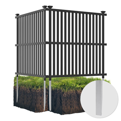 Air Conditioner Fence Panel, Metal Ground Stakes, Black Decorative Fencing & Flooring at Gallery Canada