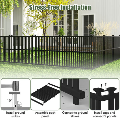 Air Conditioner Fence Panel, Metal Ground Stakes, Black Decorative Fencing & Flooring at Gallery Canada