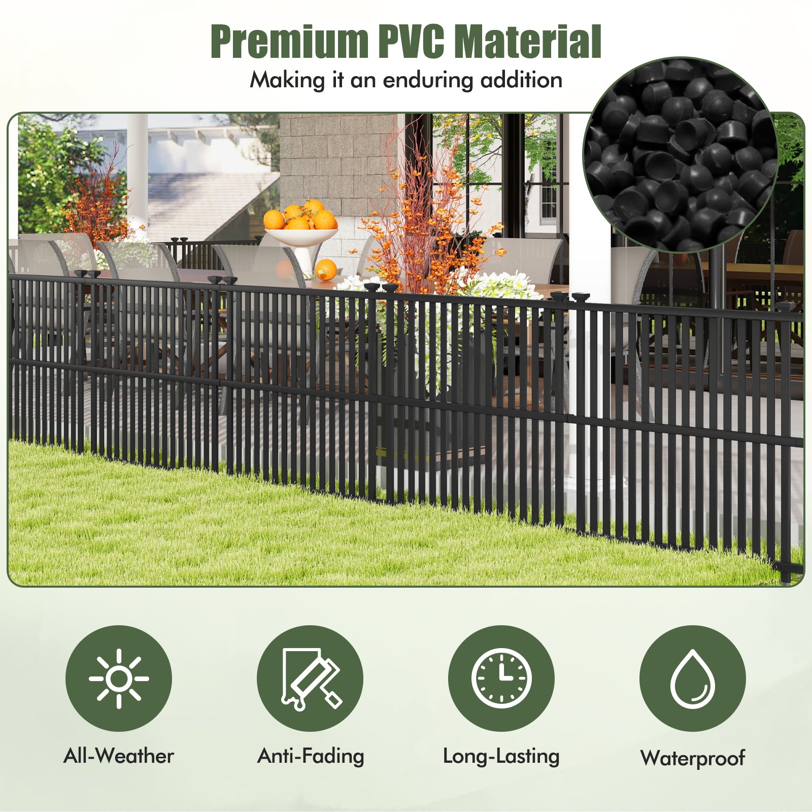 Air Conditioner Fence Panel, Metal Ground Stakes, Black Decorative Fencing & Flooring at Gallery Canada