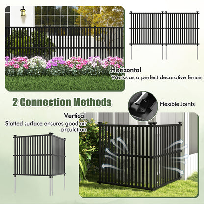 Air Conditioner Fence Panel, Metal Ground Stakes, Black Decorative Fencing & Flooring at Gallery Canada