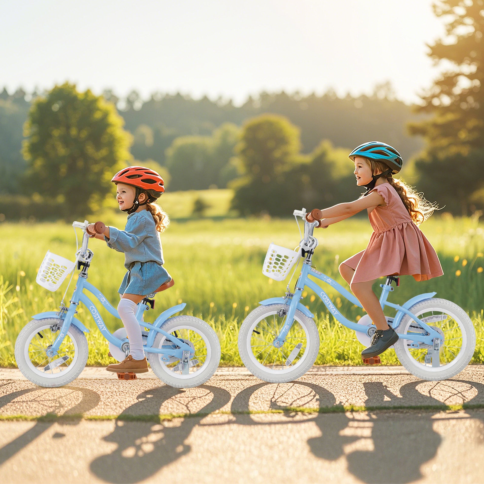 12 Inch Kids Bike, Adjustable Handlebar And Seat, Light Blue Kids Bike at Gallery Canada