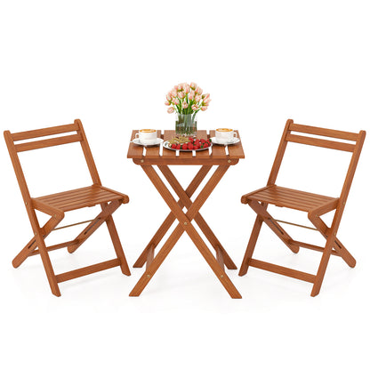 3 Piece Solid Wood Furniture Set, 2 Folding Chairs Patio Furniture Sets Options at Gallery Canada