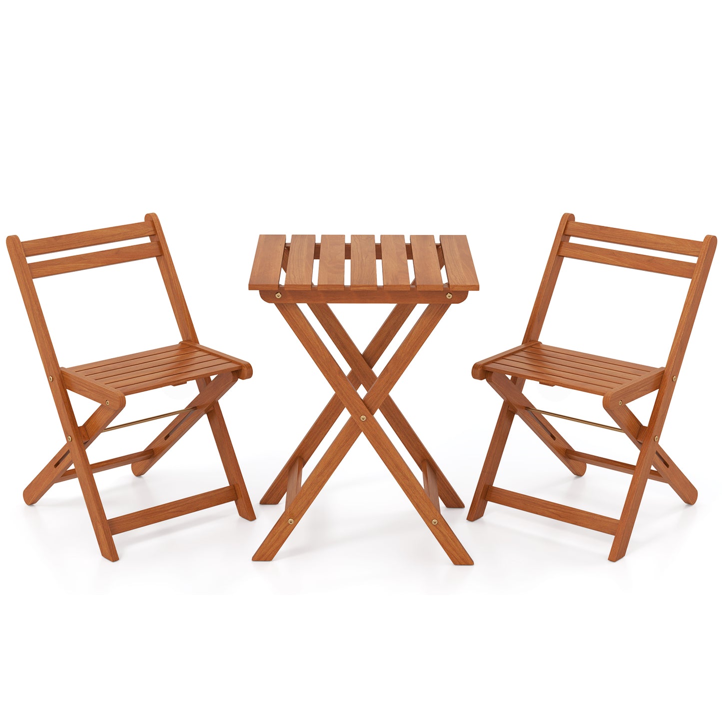 3 Piece Solid Wood Furniture Set, 2 Folding Chairs Patio Furniture Sets at Gallery Canada
