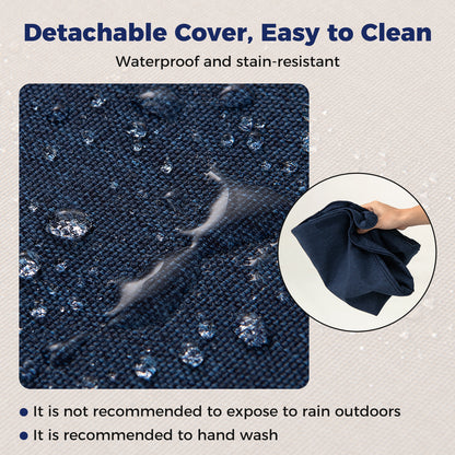 Outdoor Patio Cushion Set, 4 Piece, Removable Covers, Navy Outdoor Furniture Accessories at Gallery Canada