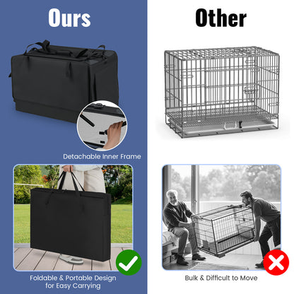 Portable Foldable Pet Carrier Bag, 2 Openings, Comfy Cushion, M, Black Dog Supplies at Gallery Canada