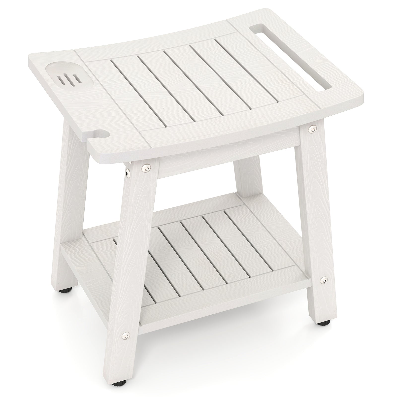 Shower Bench Seat With Handle Shower Head, White Bath Safety White at Gallery Canada