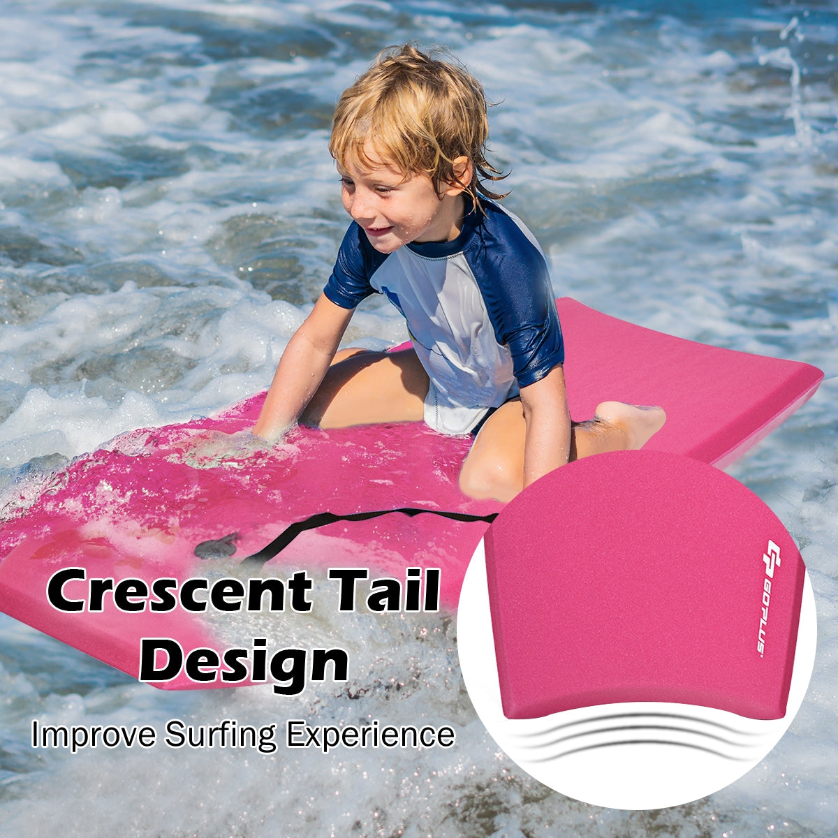Lightweight Bodyboard, EPS Core, IXPE-M, Pink Surfing at Gallery Canada