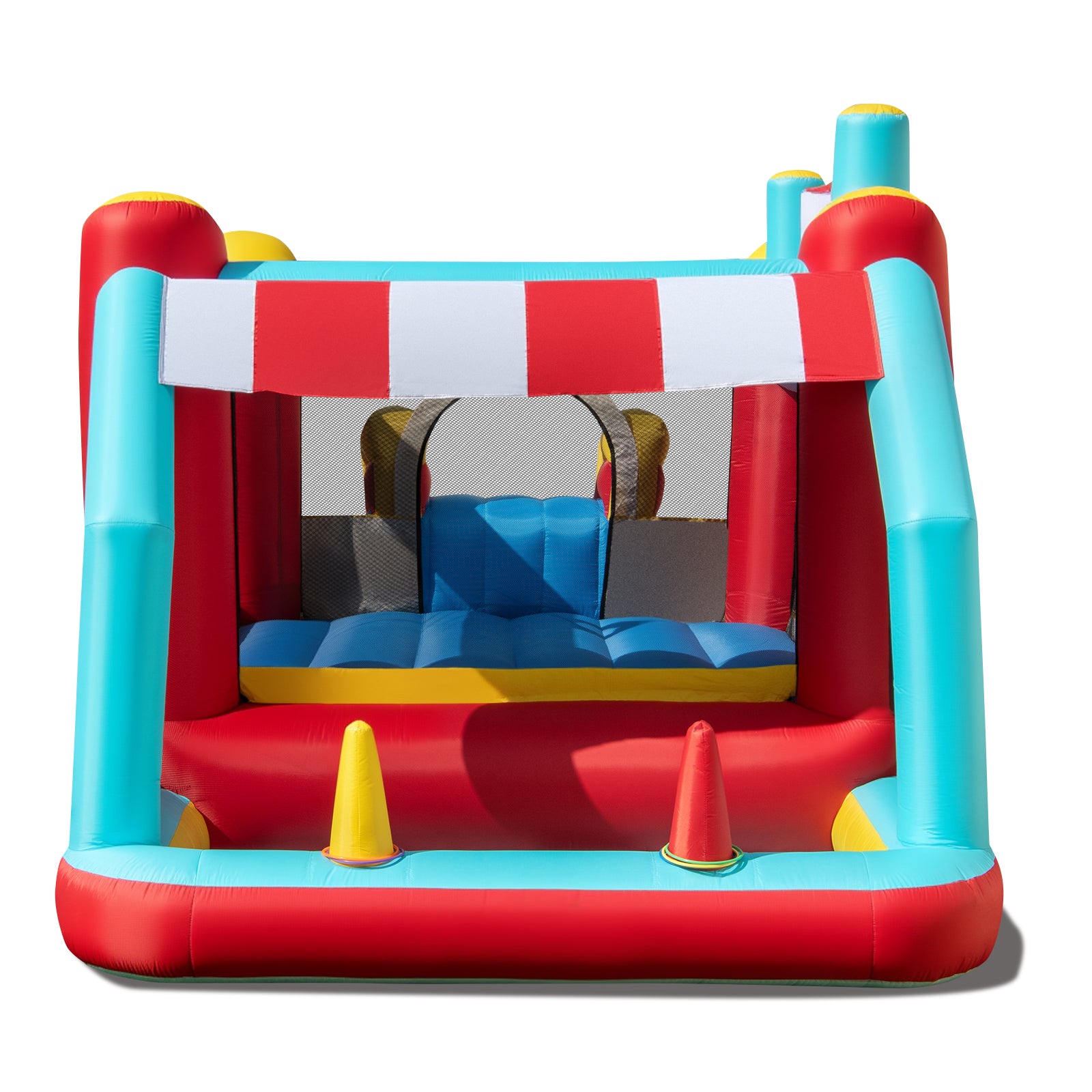 5-In-1 Inflatable Bounce House, Ball Pit, Slide, 520W Blower, Multicolor Bounce House at Gallery Canada