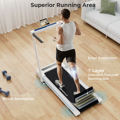 2.25HP 3-in-1 Folding Treadmill, White Treadmills at Gallery Canada