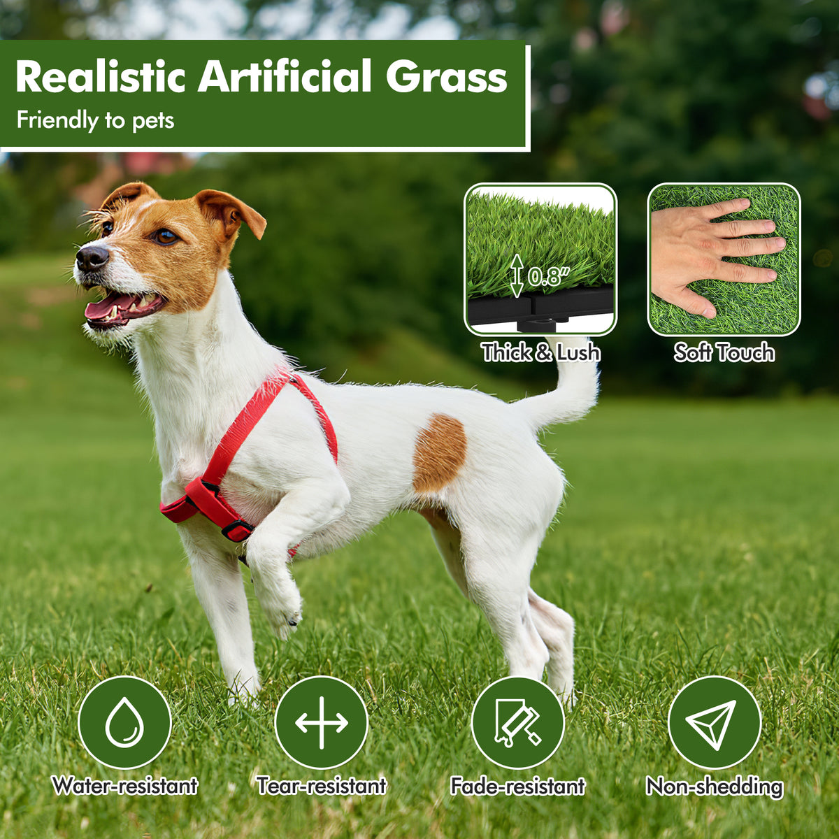 30 PCS Interlocking Artificial Grass Tiles, Green Decorative Fencing & Flooring at Gallery Canada