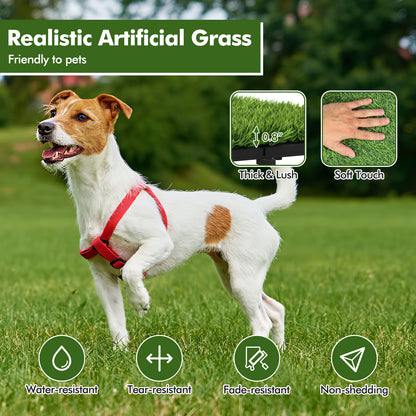 30 PCS Interlocking Artificial Grass Tiles, Green Decorative Fencing & Flooring at Gallery Canada