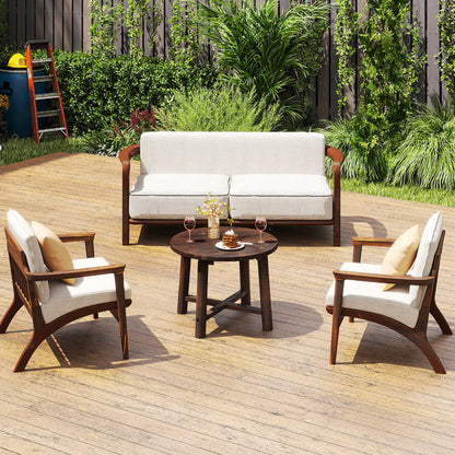 Patio End Table, Solid Wood Structure, Brown Patio Coffee Tables at Gallery Canada