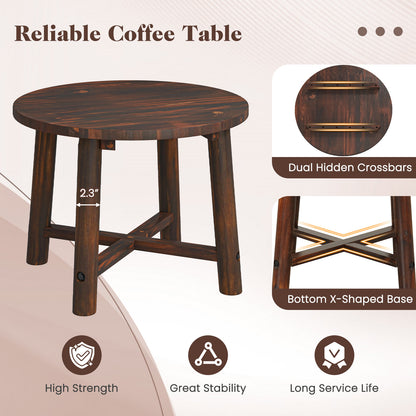 Patio End Table, Solid Wood Structure, Brown Patio Coffee Tables at Gallery Canada