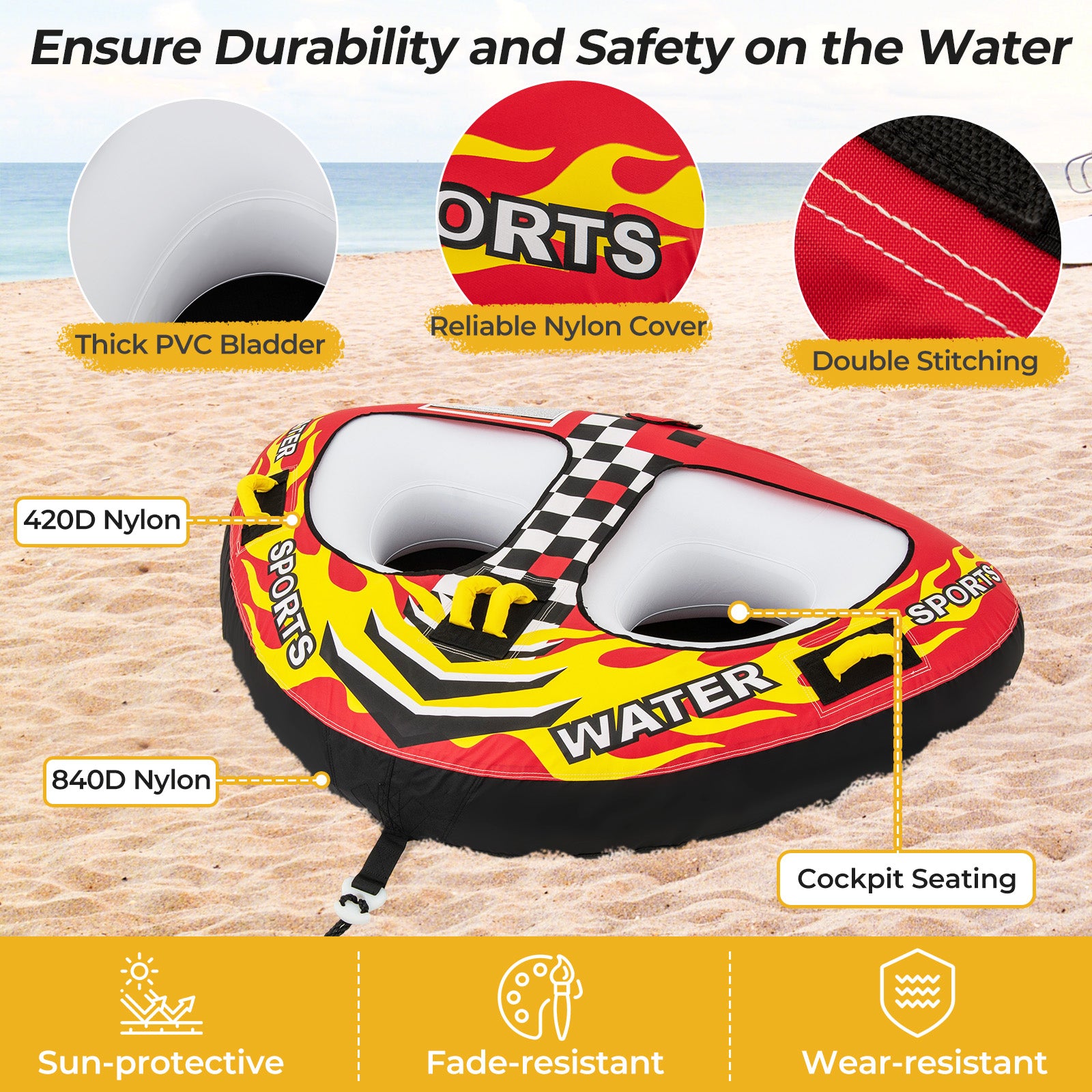 Towable Tube With Quick Connector And Drainage Water Sports at Gallery Canada