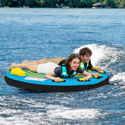 3-Person Inflatable Boat Tube Towable Platform, Double Valves Water Sports at Gallery Canada
