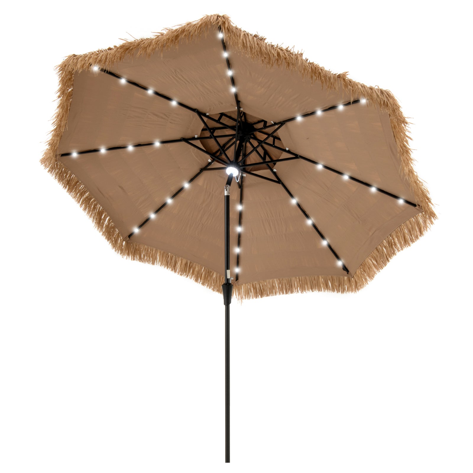 10 Feet Hawaiian Solar Lighted Tiki Patio Umbrella Outdoor Umbrellas Options at Gallery Canada