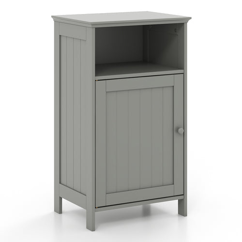 Freestanding Adjustable Shelf Bathroom Storage Cabinet, Gray