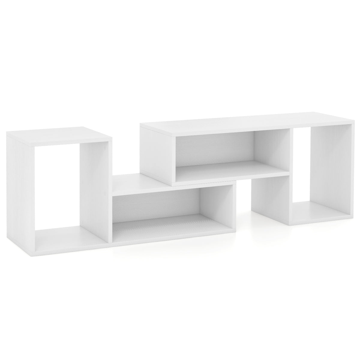 Adjustable TV Stand For 55 Inch TVs, With Storage Cubes, White Entertainment Centers & TV Stands at Gallery Canada