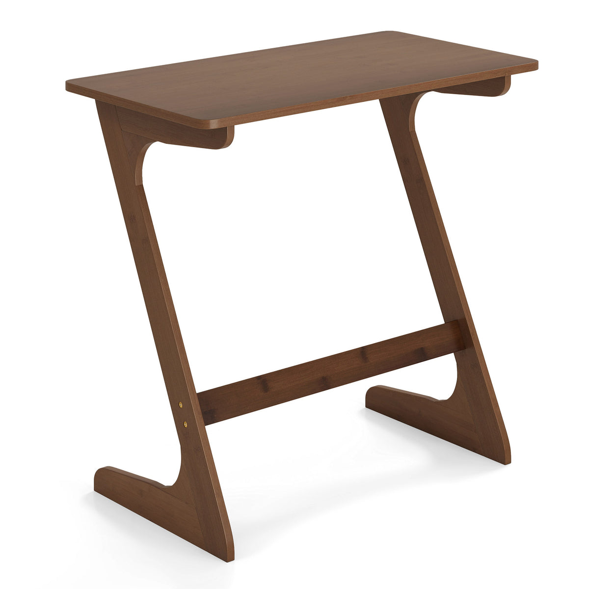 Bamboo Z-Shaped Sofa Side Table, Spacious Tabletop End & Side Tables at Gallery Canada