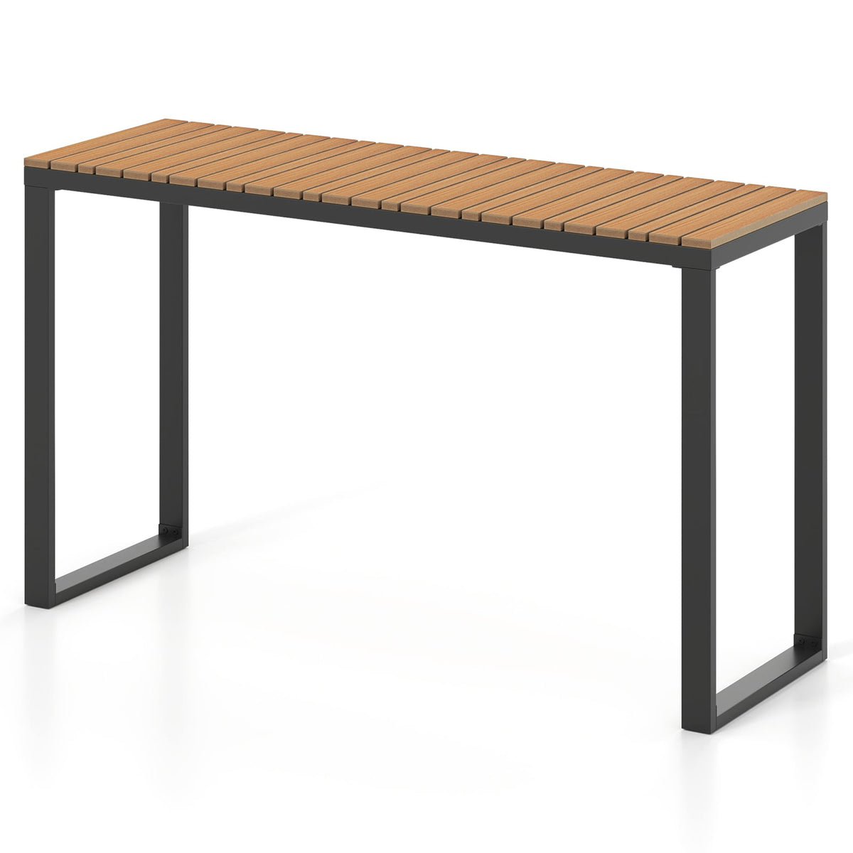 Outdoor Rectangle Console Table, WPC Tabletop Patio Dining Tables at Gallery Canada