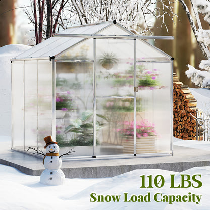 Large Walk-In Greenhouse, 6 FT, Polycarbonate Panels, Silver Greenhouses at Gallery Canada