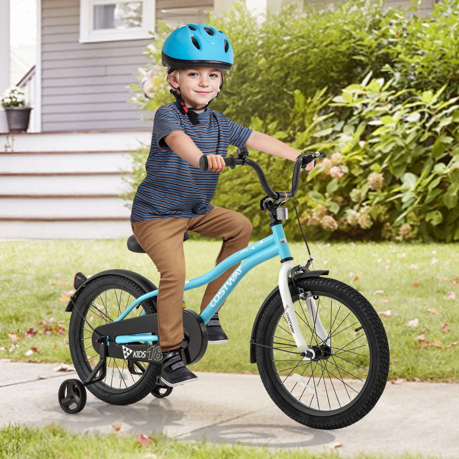 18-Inch Kids Bike For 4-8 Years Old, Training Wheels, Blue Kids Bike at Gallery Canada