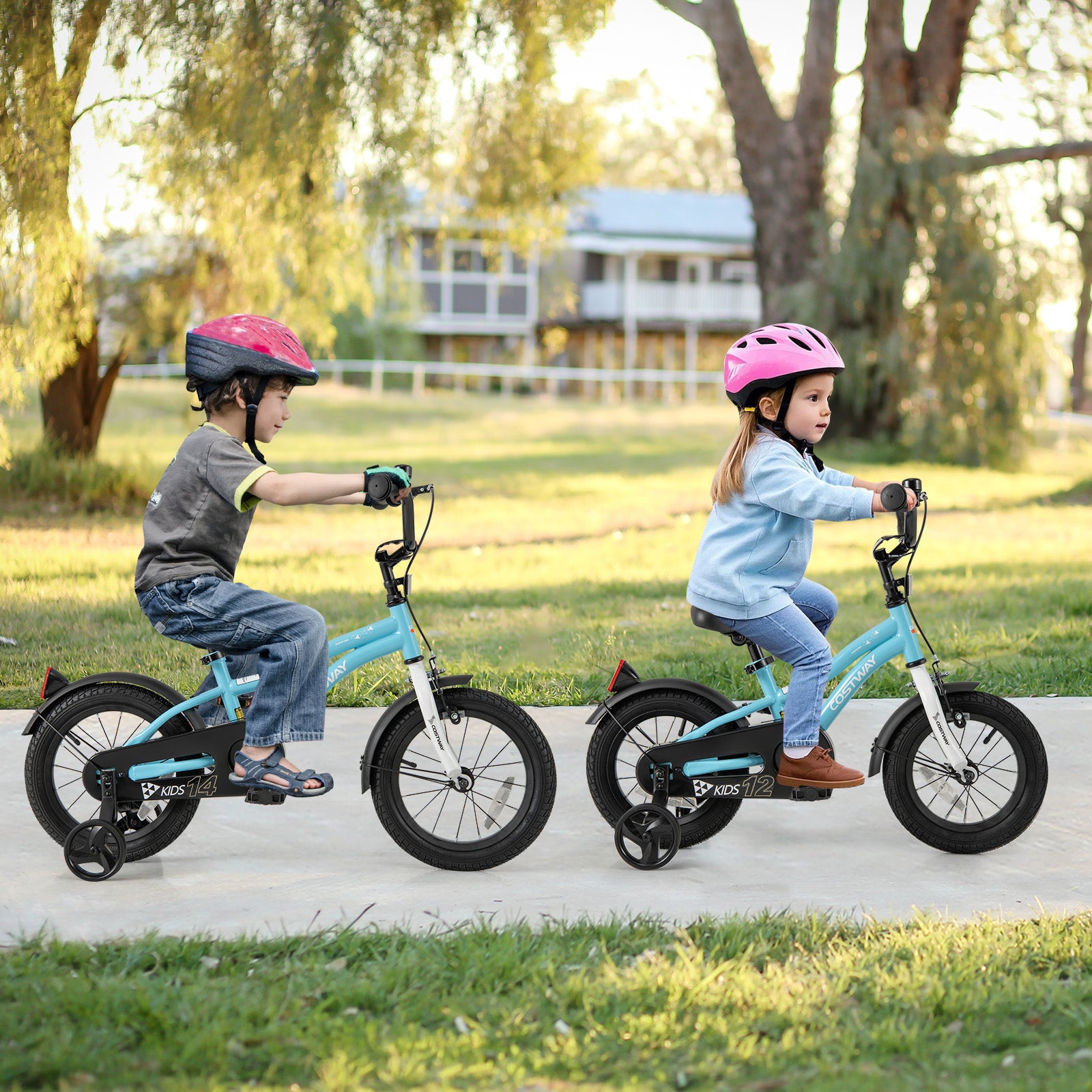 12-Inch Kids Bike, 3-4 Years Old, Training Wheels, Blue Kids Bike at Gallery Canada