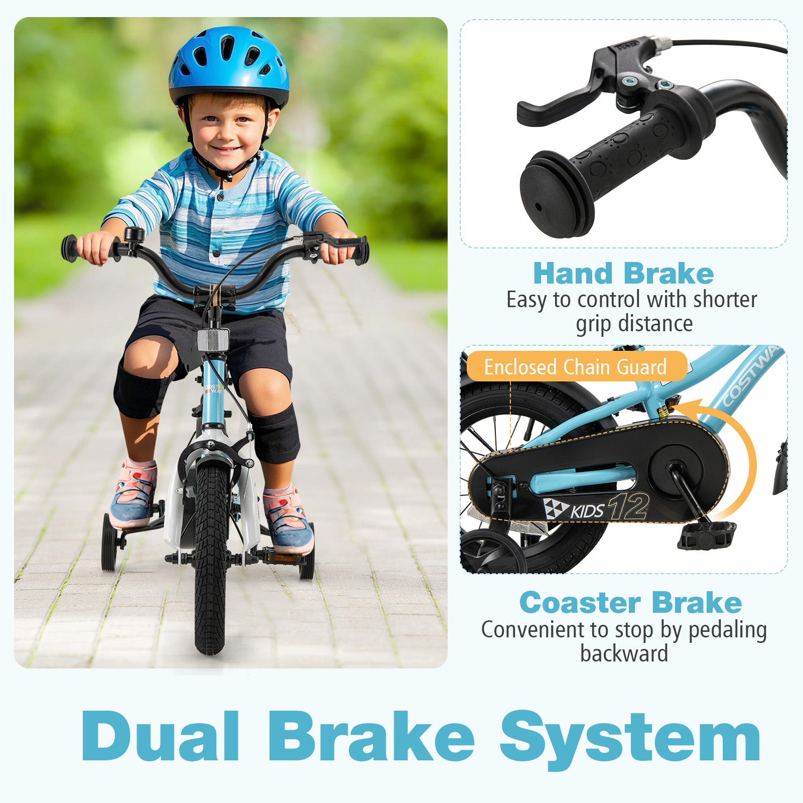 12-Inch Kids Bike, 3-4 Years Old, Training Wheels, Blue Kids Bike at Gallery Canada