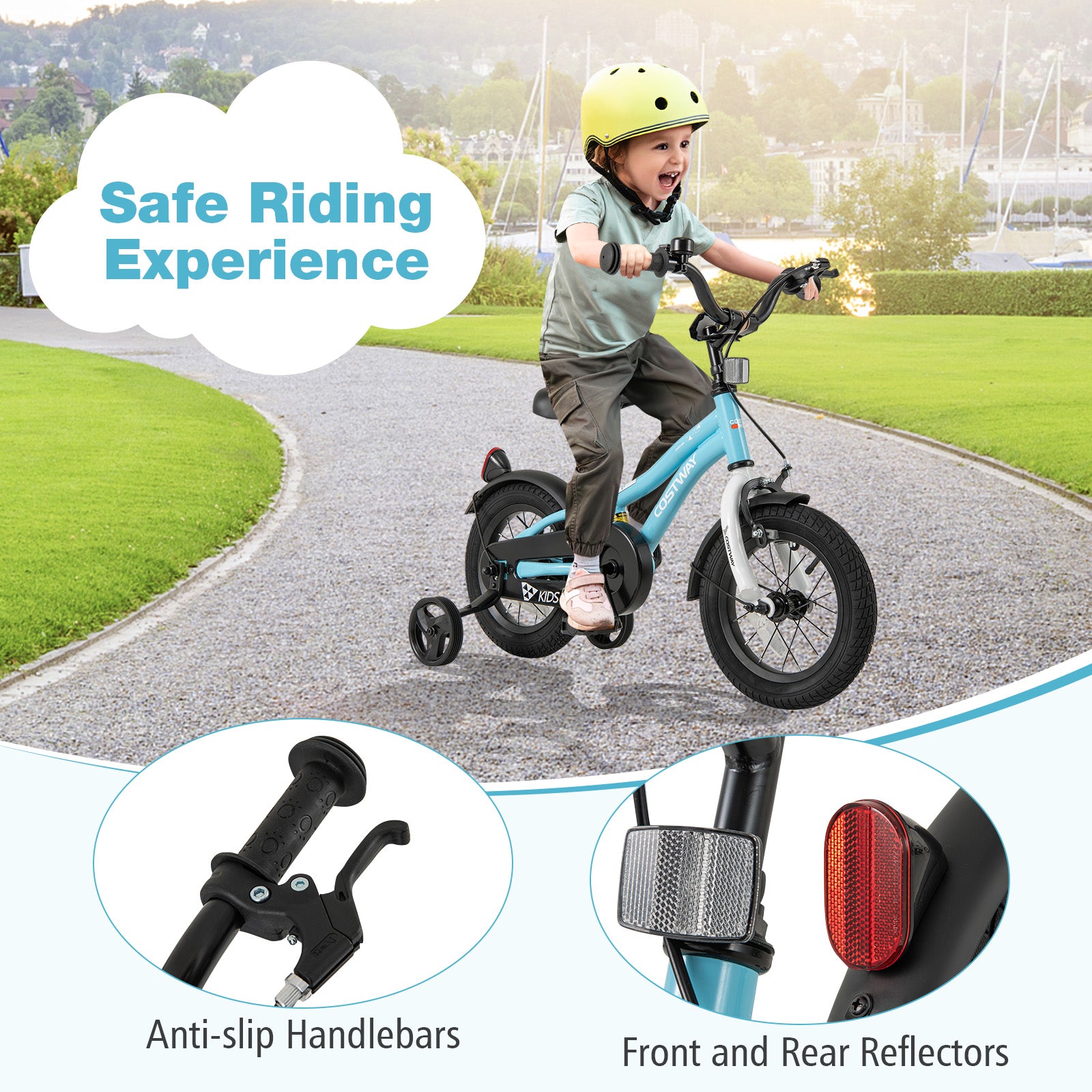 12-Inch Kids Bike, 3-4 Years Old, Training Wheels, Blue Kids Bike at Gallery Canada